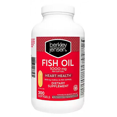 Berkley Jensen 1,000mg Fish Oil Softgels, 300 ct Berkley Jensen 1,000mg Fish Oil Softgels, 300 ct