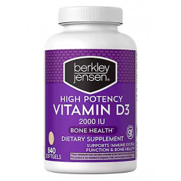 Berkley Jensen High-Potency 2,000 IU Vitamin D3 Supplement, 640 ct. Berkley Jensen High-Potency 2,000 IU Vitamin D3 Supplement, 640 ct.
