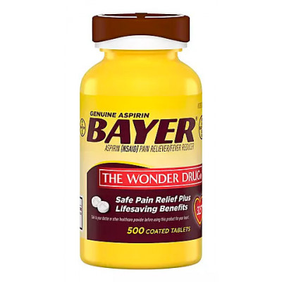 Genuine Bayer Aspirin 325mg Coated Tablets, 500 ct Genuine Bayer Aspirin 325mg Coated Tablets, 500 ct