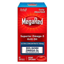 MegaRed 750mg Ultra Concentration Omega-3 Krill Oil, 80 ct MegaRed 750mg Ultra Concentration Omega-3 Krill Oil, 80 ct