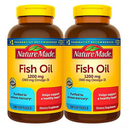 Nature Made 1,200mg Fish Oil Liquid Softgels, 2 pk./200 ct Nature Made 1,200mg Fish Oil Liquid Softgels, 2 pk./200 ct