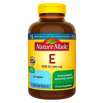 Nature Made 400 I.U. Water Solubilized Vitamin E Softgels, 350 ct Nature Made 400 I.U. Water Solubilized Vitamin E Softgels, 350 ct