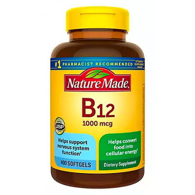 Nature Made Vitamin B12 1000 mcg Softgels, 400 ct Nature Made Vitamin B12 1000 mcg Softgels, 400 ct