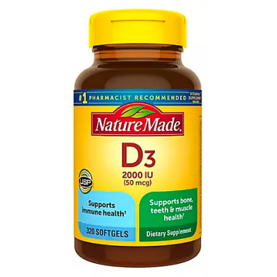 Nature Made Vitamin D3 2,000 IU LSG, 320 ct Nature Made Vitamin D3 2,000 IU LSG, 320 ct