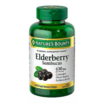 Nature's Bounty Elderberry Softgels 630 mg, 240 ct Nature's Bounty Elderberry Softgels 630 mg, 240 ct