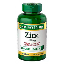 Nature's Bounty Zinc 50 mg, 400 ct Nature's Bounty Zinc 50 mg, 400 ct
