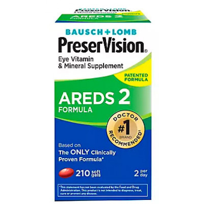 PreserVision Eye Vitamin and Mineral Supplement AREDS 2 Formula Softgels, 210 ct PreserVision Eye Vitamin and Mineral Supplement AREDS 2 Formula Softgels, 210 ct